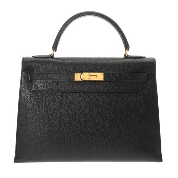 HERMES Kelly 32 outside sewing Black/Noir bag - Picture 1 of 10